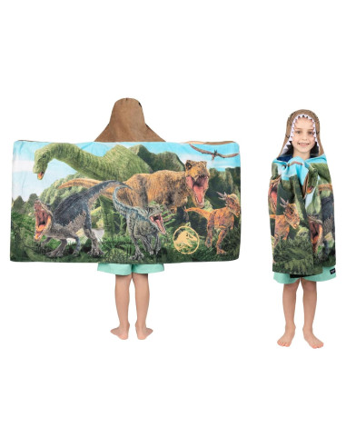 Toalla con Capucha Franco Kids Jurassic World 61x127 cm