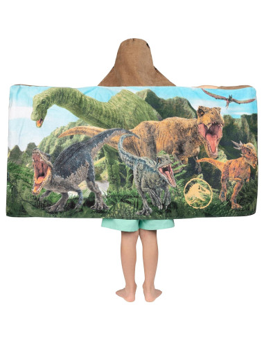 Toalla con Capucha Franco Kids Jurassic World 61x127 cm