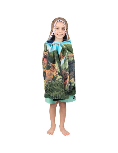 Toalla con Capucha Franco Kids Jurassic World 61x127 cm