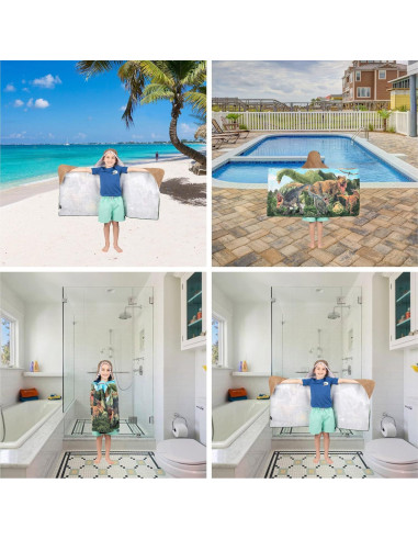 Toalla con Capucha Franco Kids Jurassic World 61x127 cm