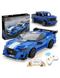Kit de Coche RC WisePlay 325 Piezas Juguete STEM Azul