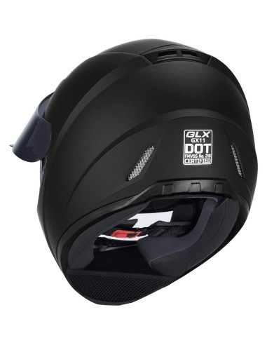 Casco GLX GX11 Integral Negro Mate Grande - Aprobado DOT