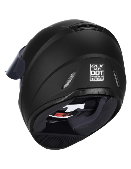 Casco GLX GX11 Integral Negro Mate Grande - Aprobado DOT Casco GLX GX11 Integral Negro Mate Grande - Aprobado DOT