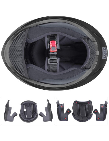 Casco de Motocicleta GLX GX11 Grande Negro Mate Integral