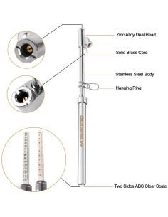 Medidor de Presión de Neumáticos GODESON Doble Cabeza 10-150 PSI 2