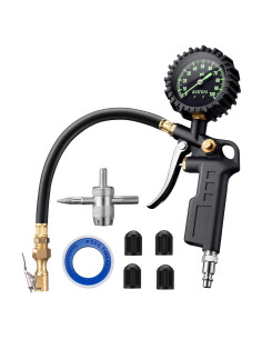 Medidor de Presión de Neumáticos AstroAI 0-100 PSI con Inflador