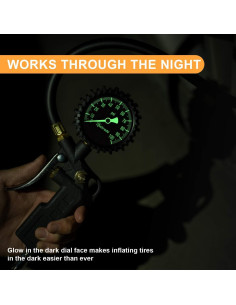 Medidor de Presión de Neumáticos AstroAI 0-100 PSI con Inflador 2