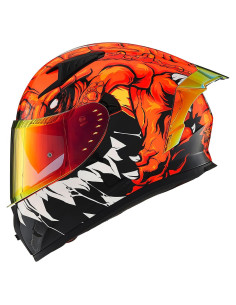 Casco de Motocicleta ILM Z501 Rojo Lagarto Mediano