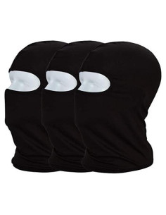 Mascarilla Balaclava UPF 50+ MAYOUTH 3 Pack Negro