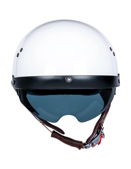 Casco de motocicleta JQF Gear MM107 Blanco Brillante XXL