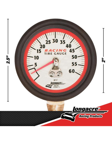 Medidor de Presión de Neumáticos Analógico Longacre 50417 0-4 Bar