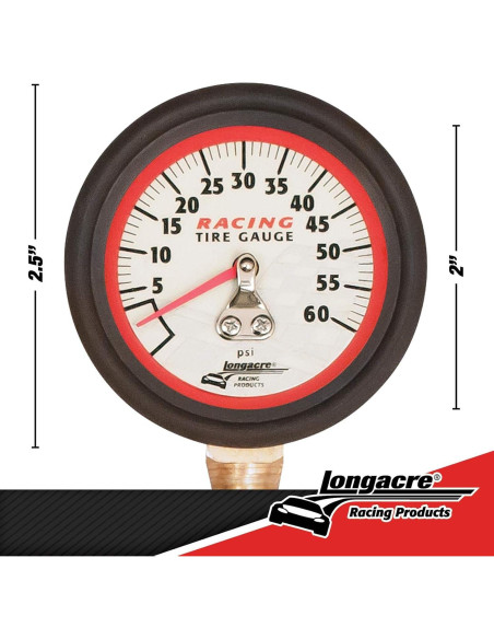 Medidor de Presión de Neumáticos Analógico Longacre 50417 0-4 Bar