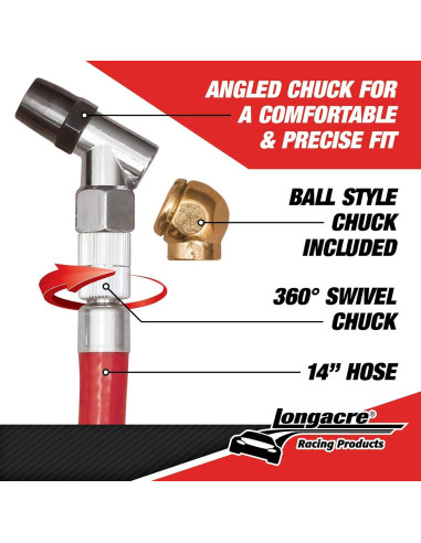 Medidor de Presión de Neumáticos Analógico Longacre 50417 0-4 Bar