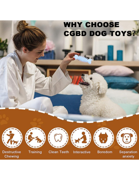 Juguetes para Cachorros CGBD Paquete de 6 Azul Masticar