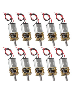 10 Piezas Motor de Engranaje Mini N20 DC 3V-6V Metal