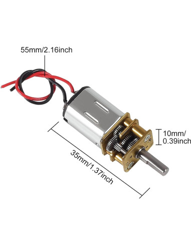 10 Piezas Motor de Engranaje Mini N20 DC 3V-6V Metal