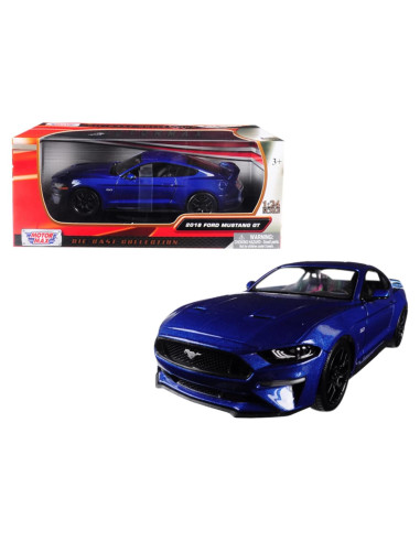Coche Diecast 1:24 Motor Max Ford Mustang GT Azul 2018