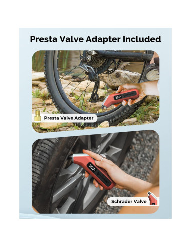 ETENWOLF T300 Plus Medidor Digital de Presión de Neumáticos 200 PSI