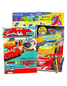 Conjunto de Libro para Colorear Disney Cars con Tinta Invisible