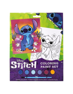 Juego de Pintura Acrílica Disney Stitch - 6 Colores y Pincel