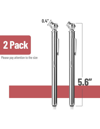 Medidor de Presión de Neumáticos UNCO - 2 Paquete, 10-75 PSI