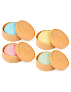 4 Pelotas de Estrés Coloridas Dumpling MEIEST 5.5 cm