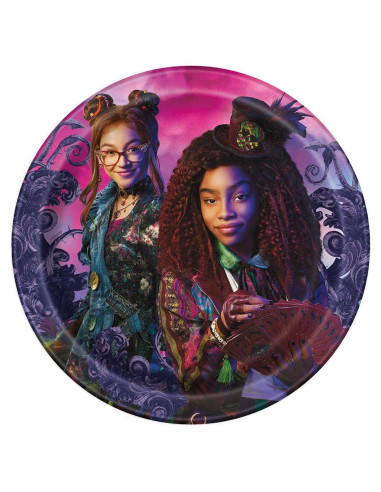 Platos de Postre Redondos Disney Descendants 3 - 8 Pcs 18 cm