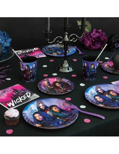 Platos de Postre Redondos Disney Descendants 3 - 8 Pcs 18 cm