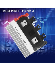 Puentes Rectificadores Zopsc 2Pcs 50A 1200V 3 Fases Aluminio 2