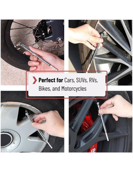 Medidor de Presión de Neumáticos UNCO - 2 Paquete, 10-75 PSI