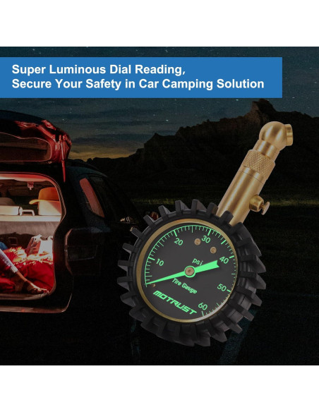 Manómetro de presión de neumáticos MoTrust 0-4.14 bar 2"