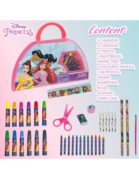 Juego de Arte Disney para Niños 40 Piezas - Princesa Rosa