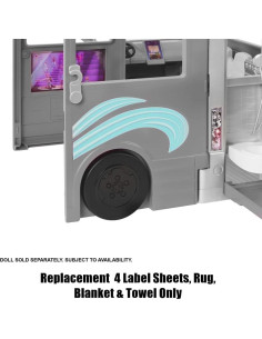 Hojas de Etiquetas y Accesorios Barbie HCD46 - Repuesto Camper 2