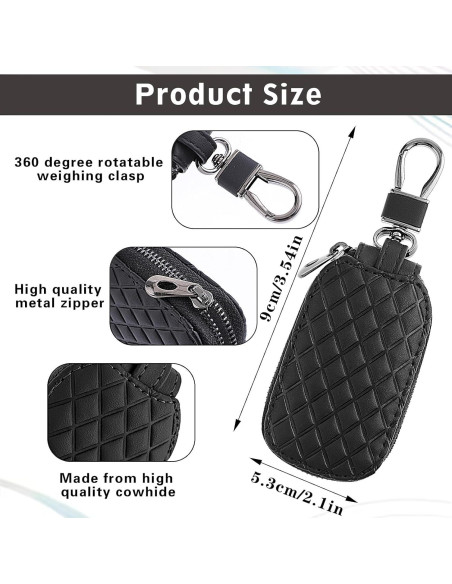 Funda para Llave de Auto GEEHUA Cuero 9x7cm Protector Universal