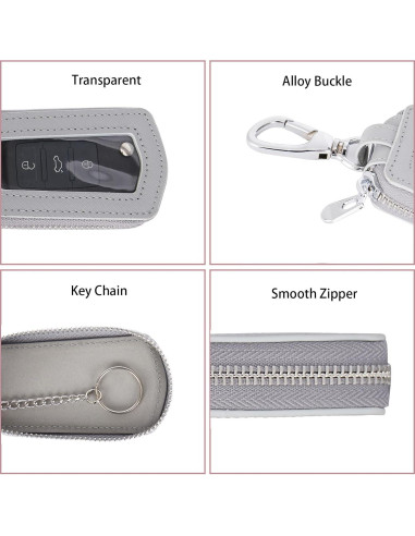 Funda de Llave Universal LinsCraft Car-k Cuero Gris Oscuro