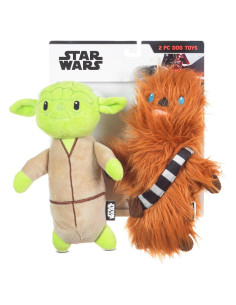 Juguetes para Perros Star Wars 2 Piezas Yoda Chewbacca