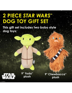 Juguetes para Perros Star Wars 2 Piezas Yoda Chewbacca 2