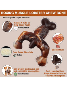 Juguete para Masticar Perros MOXIKIA Sabor Tocino 17,78 cm 2