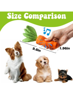 Juguete Squeaky para Perros MewaJump Zanahoria 22,86 cm 2