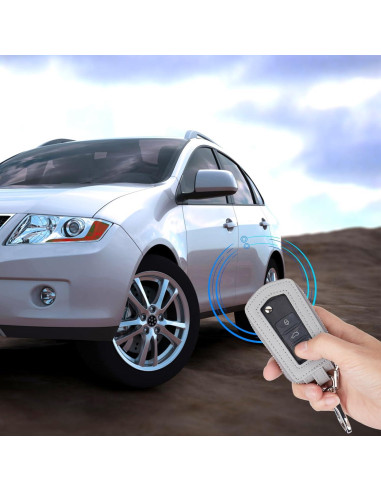 Funda de Llave Universal LinsCraft Car-k Cuero Gris Oscuro