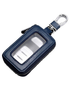 Funda de Llave de Coche vvag de Cuero Genuino Universal Azul