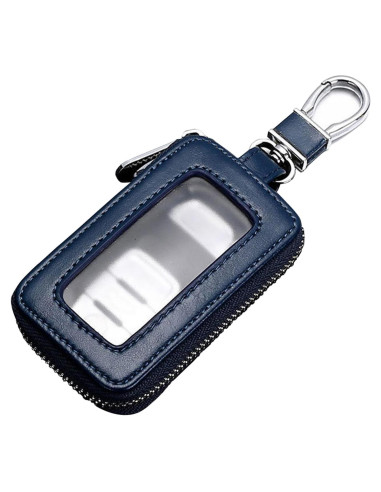 Funda de Llave de Coche vvag de Cuero Genuino Universal Azul