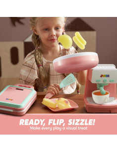 Set de Cocina Interactivo Rosa con Luces y Sonidos 2