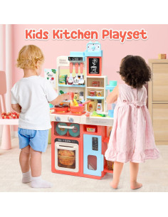 Juego de Cocina Interactivo HOLYFUN Rosa con Luz y Sonido 2