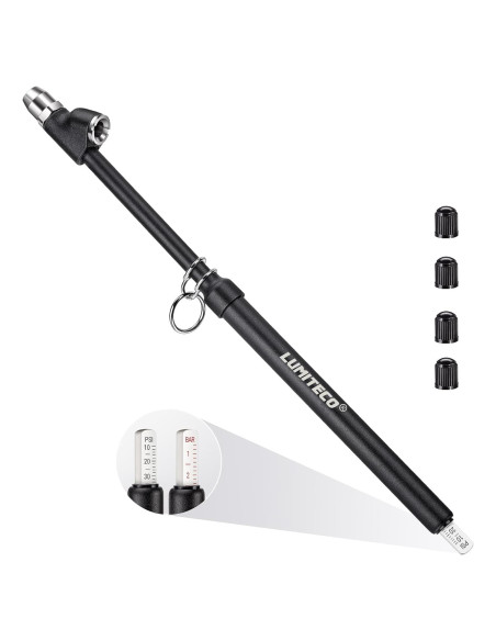 Medidor de presión de neumáticos LUMITECO 12" doble cabeza 10-150 PSI