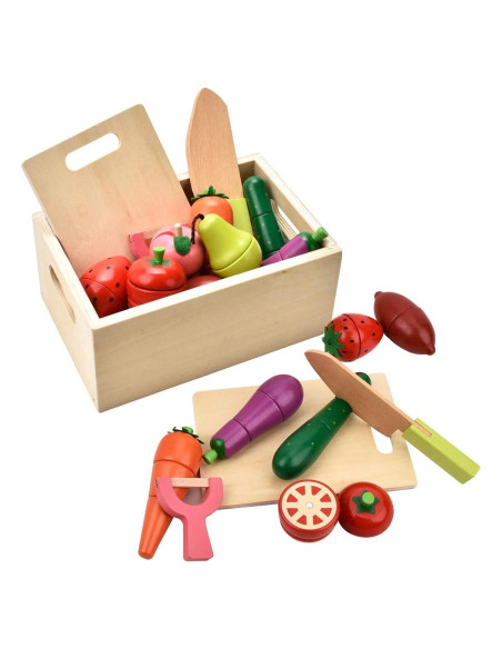 Comida de Juguete de Madera CARLORBO Frutas y Verduras 24 cm