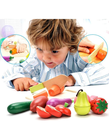 Comida de Juguete de Madera CARLORBO Frutas y Verduras 24 cm