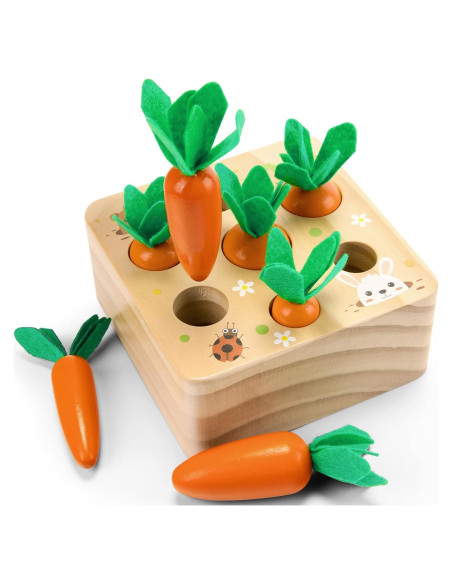 Juguete de Madera Wdmiya Zanahorias para Niños 1 Año