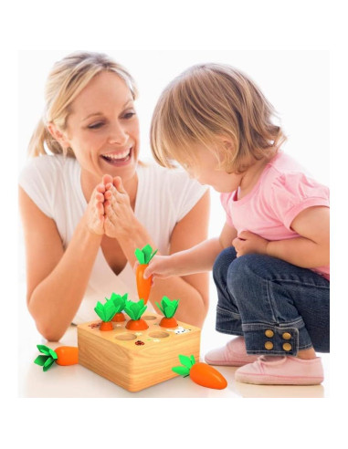 Juguete de Madera Wdmiya Zanahorias para Niños 1 Año