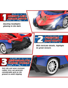 Coche de Control Remoto Growsland RC 1:18 Rojo para Niños 2